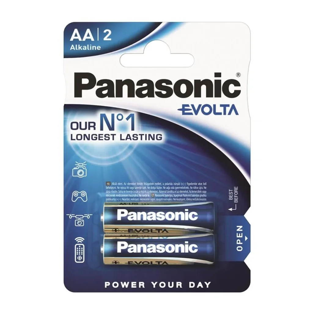 Батарейка Panasonic EVOLTA AA BLI 2 ALKALINE
